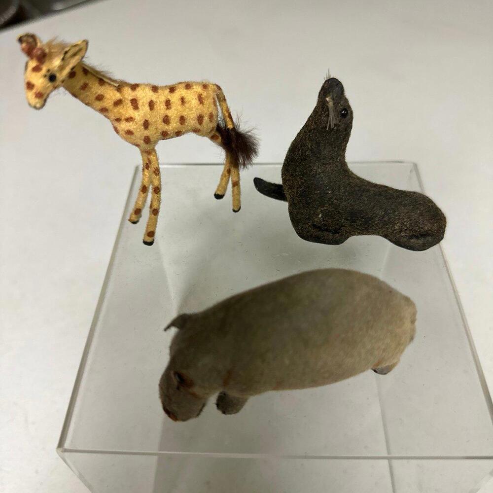 Vintage Wagner Kunstlerschutz Flocked Animal Lot West Germany - Picture 2 of 7